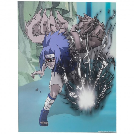 Poster Naruto Metal - Metalik Art Sasuke 30X40cm