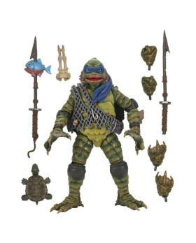 Figurine Universal Monsters X Tmnt - Creature Black Lagoon Leonardo 18cm