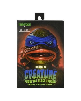 Figurine Universal Monsters X Tmnt - Creature Black Lagoon Leonardo 18cm