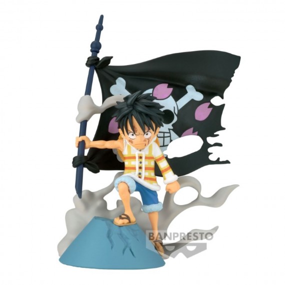 Figurine One Piece - Monkey D Luffy Flag WCF Log Stories 8cm