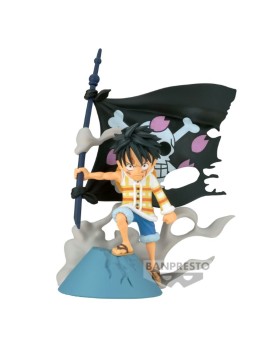 Figurine One Piece - Monkey D Luffy Flag WCF Log Stories 8cm