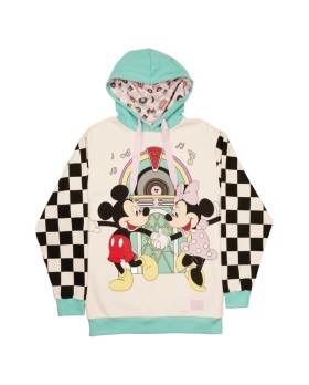Sweat à capuche Disney Loungefly unisexe - Hoodie Mickey And Minnie Date Night Diner M