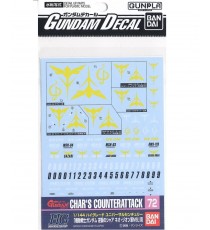 Pack décalcomanies Gundam Gunpla - 72 Char S Counterattack Zeon HG 1/144