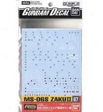 Pack décalcomanies Gundam Gunpla - 87 Ms-06S Char'S Zak RG 1/144