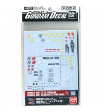 Pack décalcomanies Gundam Gunpla - 108 Z & Zz Gundam Multiuse 1 HG 1/144