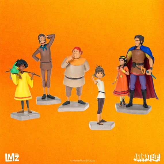 Statues Les Mysterieuses Cites D'Or - Pack 6 Personnages Esteban Tao Zia Mendosa Sancho Pedro LMZ Animated 16cm
