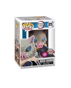Figurine Demon Slayer Kimetsu No Yaiba - Inosuke Floked Exclu Pop 10cm