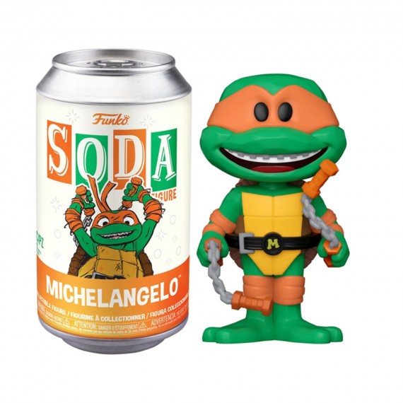 Figurine TMNT Tortues Ninja - Michelangelo Vinyl Soda 10cm