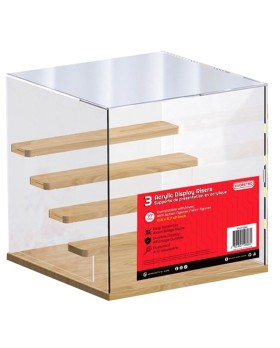 Escalier Evoretro Acrylique 4 Marches Pour Vitrine 30cm Pack de 3pcs