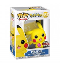 Figurine Pokemon - Pikachu Waving Flocked Exclu Pop 10cm