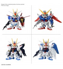 Maquette Gundam - Senshi C.E. Battles Of Destiny Set 4pcs Gundam Gunpla SD BB 8cm