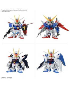 Maquette Gundam -  Senshi C.E. Battles Of Destiny Set 4pcs Gundam Gunpla SD BB 8cm