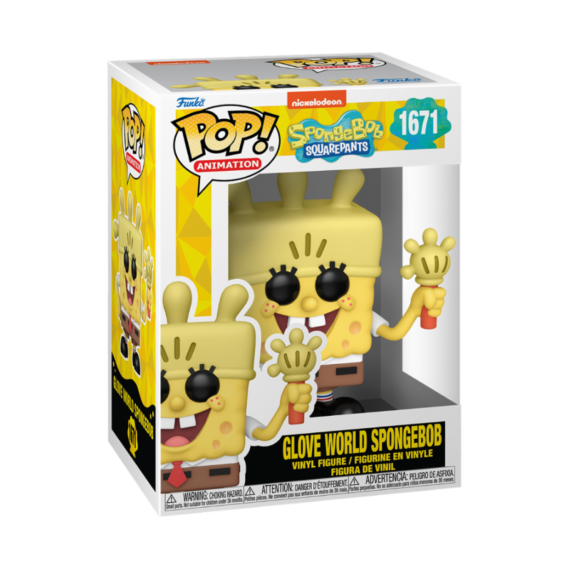 Figurine Bob L Eponge Spongebob 25Th Anniv - Bob Glove Light Pop 10cm