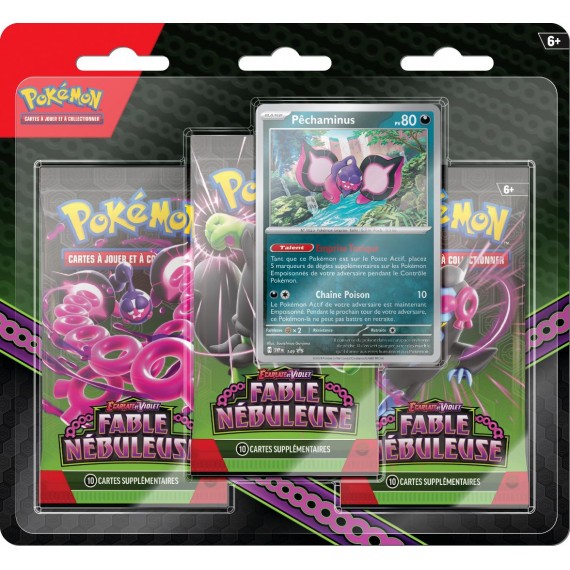 Pokémon EV065 - Pack 3 Boosters Ecarlates Et Violet - Fable Nebuleuse