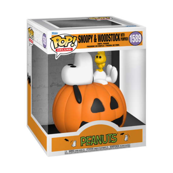 Figurine Snoopy Peanuts - Snoopy & Woodstock Pumpkin Deluxe Pop 18cm