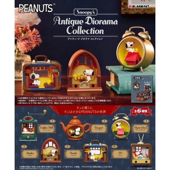 Re-Ment - Snoopy Antique Diorama Collection - Boite De 6pcs