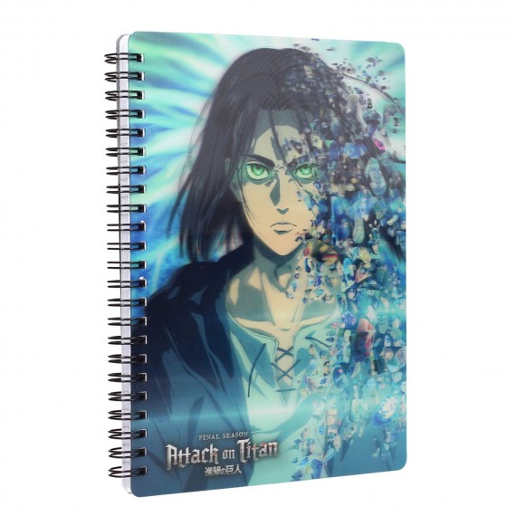 Cahier Attaque Des Titans - 3D Effet Blue