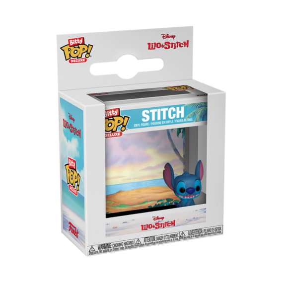 Figurine Disney - Disney Stitch Beach Deluxe Bitty Pop 4cm