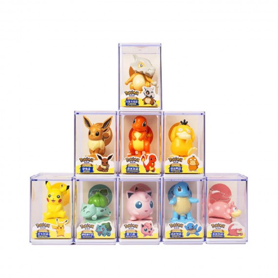 Figurines Pokemon - Stamp Stationary Tampon Toupie Topper Boite 9pcs