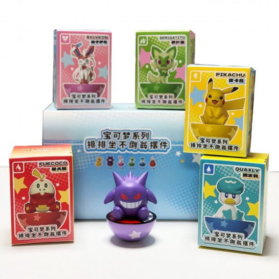 Figurines Pokemon - Wobbling Boite De 6pcs 8cm