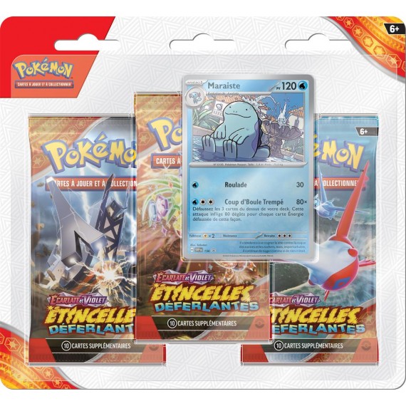 Pokémon EV06 - Pack 3 Boosters Ecarlates Et Violet - Couronne Stellaire - Modèle Aleatoire