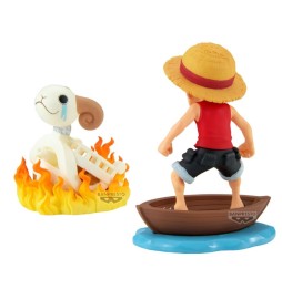 Figurine One Piece - Monkey D Luffy & Going Merry WCF Log Stories 8cm