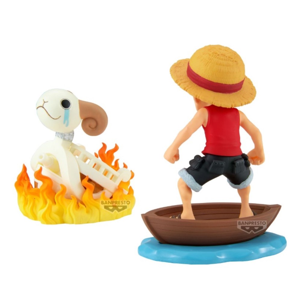 Figurine One Piece - Monkey D Luffy & Going Merry WCF Log Stories 8cm