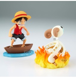Figurine One Piece - Monkey D Luffy & Going Merry WCF Log Stories 8cm