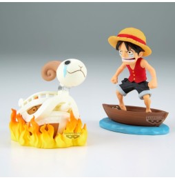Figurine One Piece - Monkey D Luffy & Going Merry WCF Log Stories 8cm