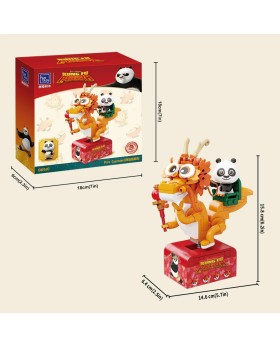 Set A Construire Kung - Kung Fu Panda Pantasy Po on Skatekart 16cm