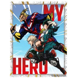Golden Poster My Hero Academia : All Might, Deku, Bakugo
