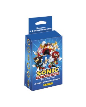 Trading Card Panini Sonic The Hedgehog - Blister de 5 Pochettes + 2 Cartes Édition Limitée
