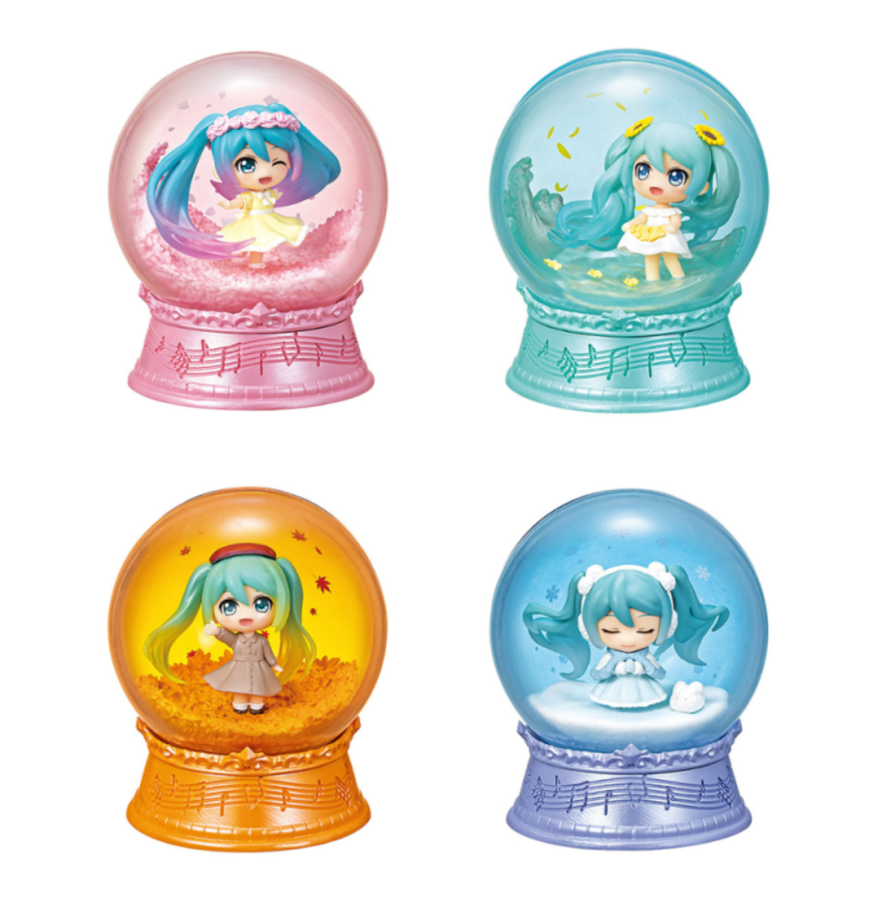 Figurine Hatsune Miku Scene Dome Diorama - Boite de 4 Pièces