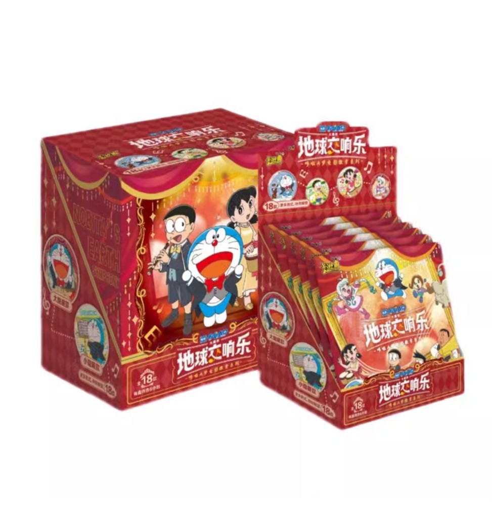 Doraemon Badge Metal Nobita Earth Symphony Display - 6 pièces
