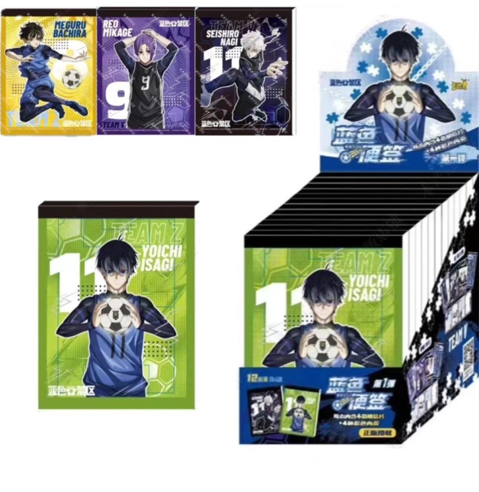 Blue Lock Pack Trading Cards Stickers Display - 12 pièces