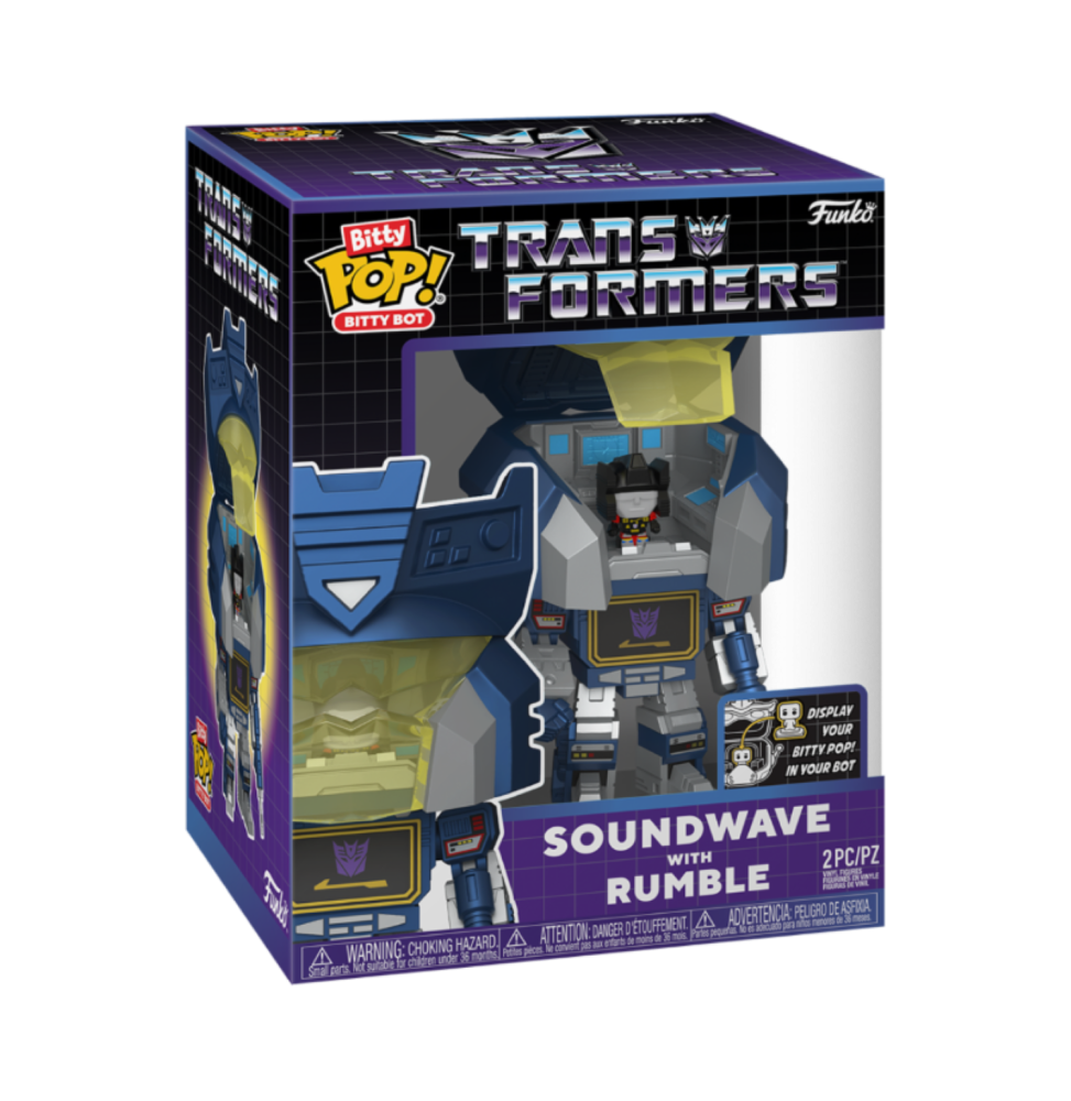 Funko Pop ! Transformers - Soundwave & Bitty Bots Rumble 15cm
