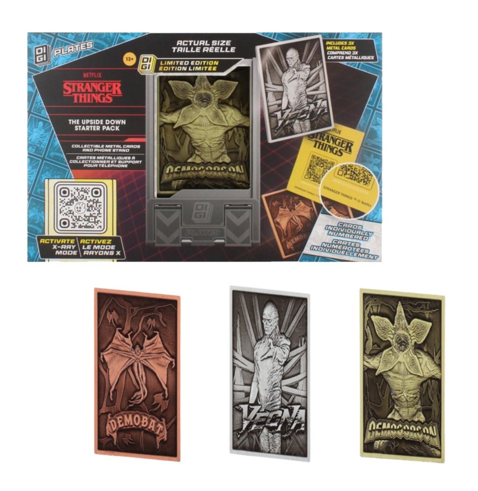 Digiplate Stranger Things - Starter Pack (3 Cartes Metal + Stand)