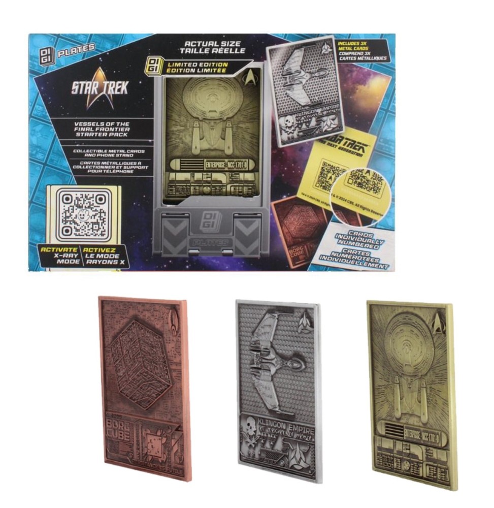 Digiplate Star Trek - Starter Pack (3 Cartes Metal + Stand)