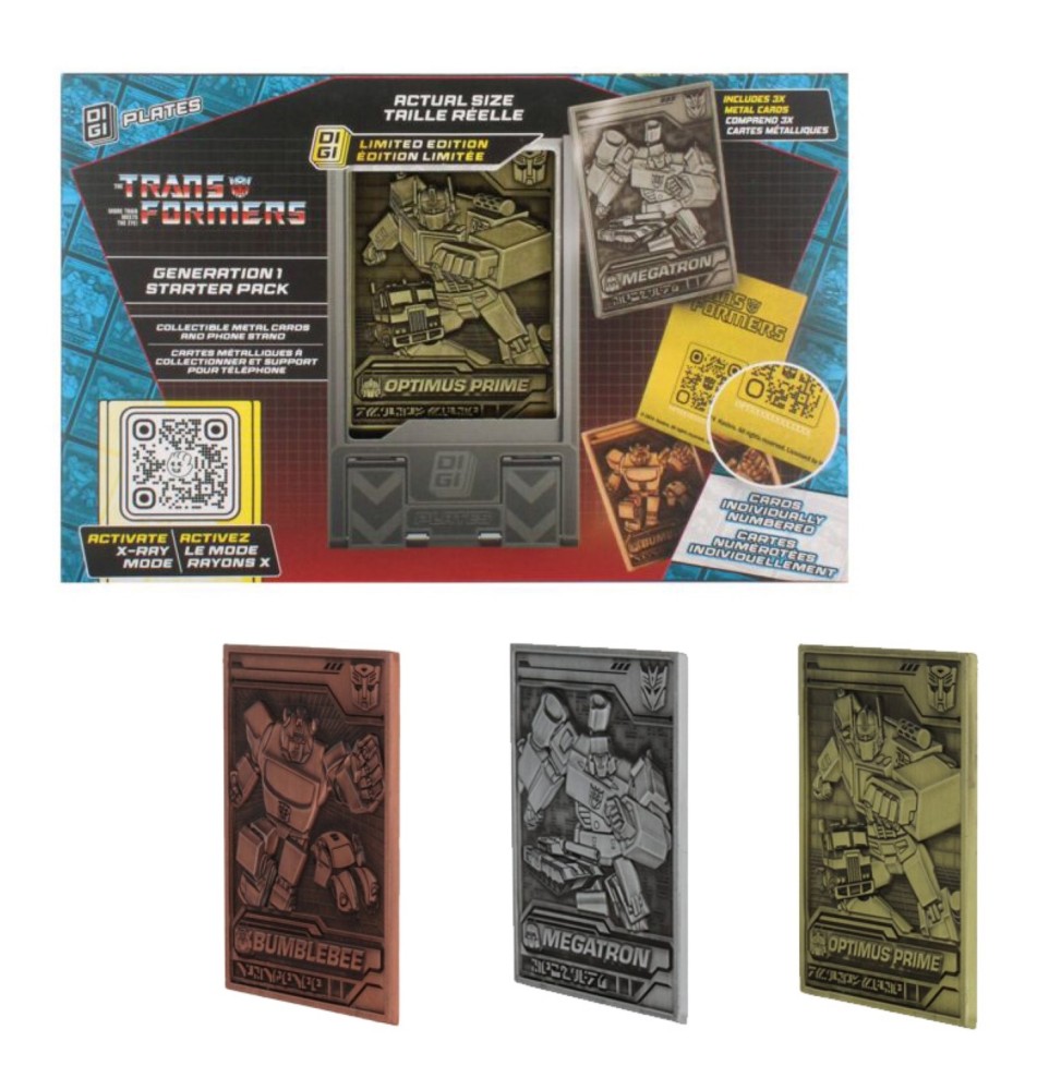 Digiplate Transformers - Starter Pack (3 Cartes Metal + Stand)