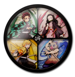 Décoration Murale en Bois Demon Slayer Kimetsu No Yaiba : Kaiga - 20 cm