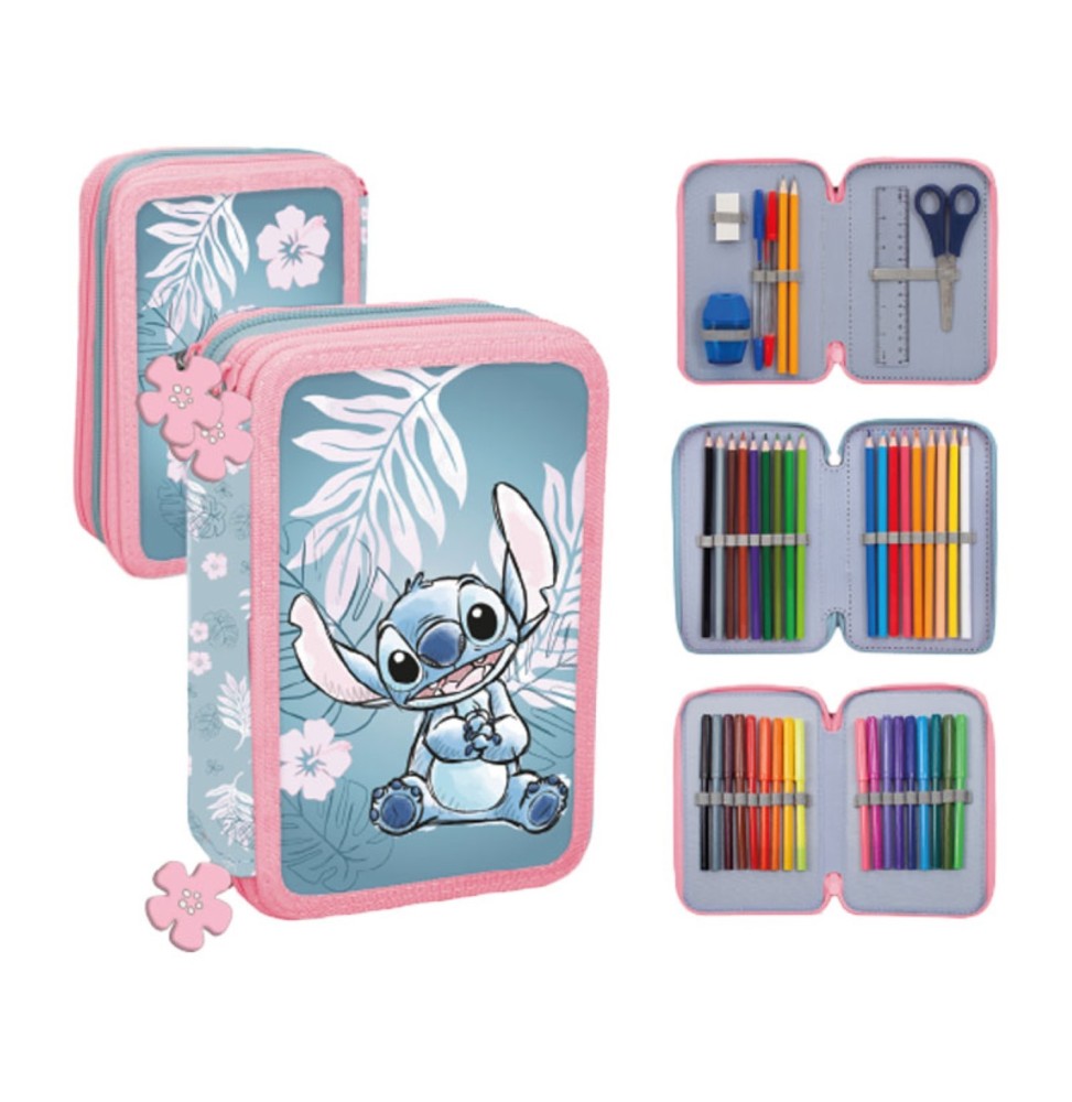 Trousse Disney - Stitch Blue Hawaii (3 Compartiments)