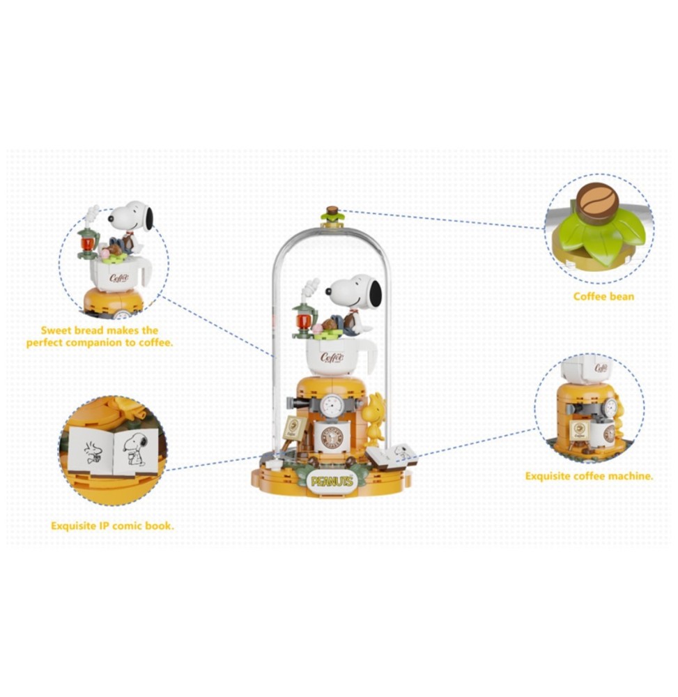 Set à Construire Peanuts - Snoopy Coffee Time 19cm