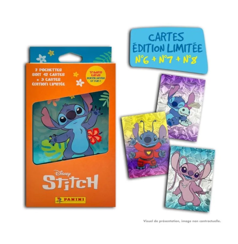 Boite Metal Panini Disney Stitch - 7 Pochettes + 3 Cartes Edition Limitée