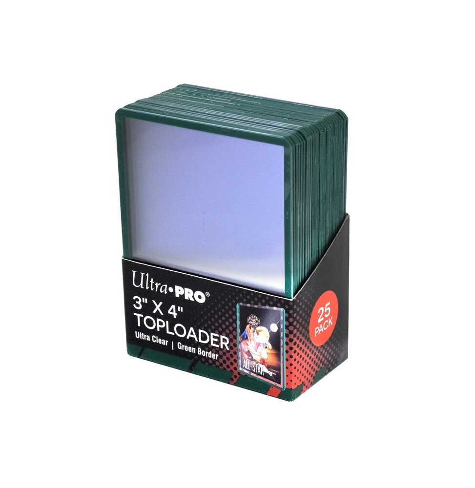 Toploader Bords Vert Ultra Pro (Lot de 25 Protections Rigides)