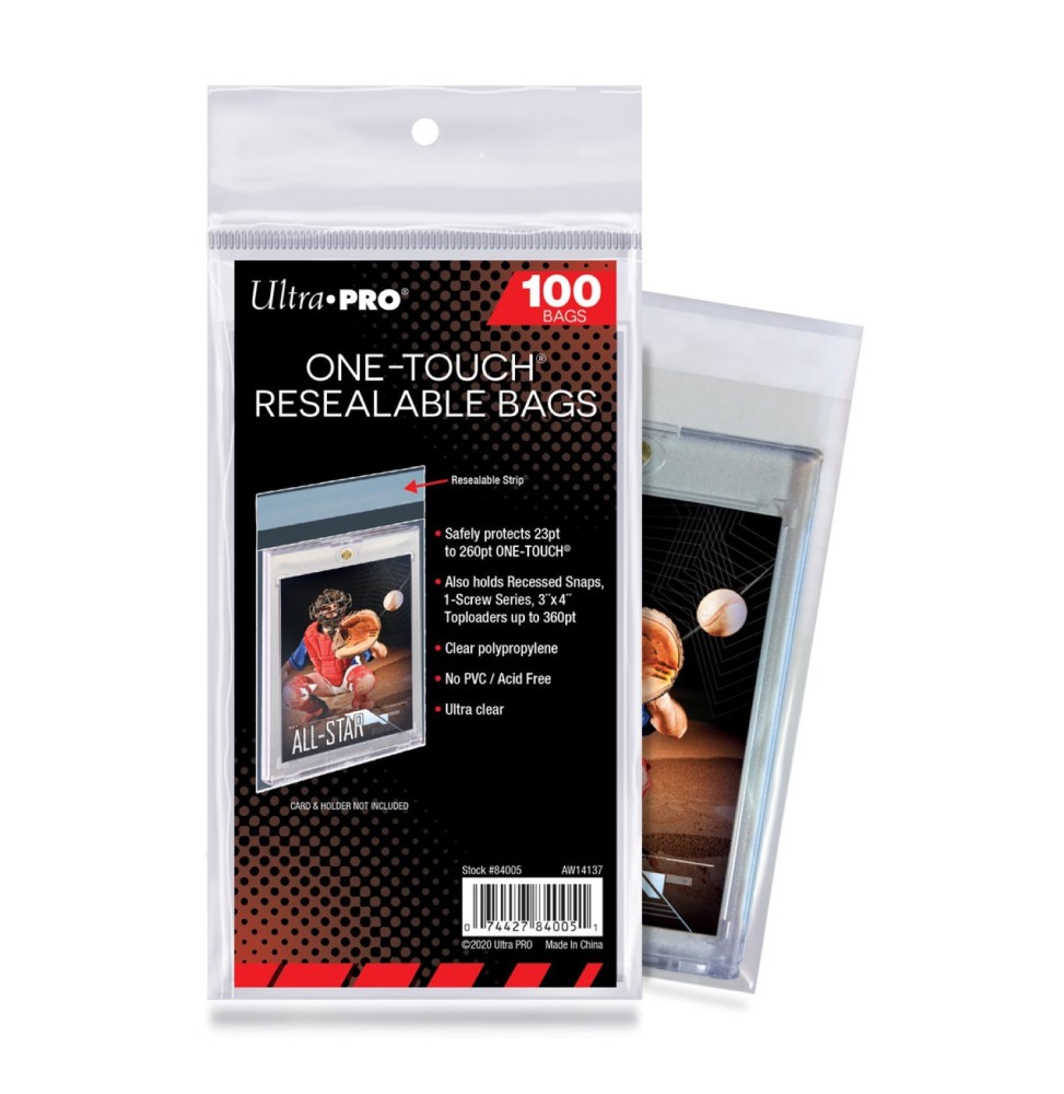 Protection Refermable pour Protèges Cartes Ultra Pro One Touch (Lot de 100 Sleeves)