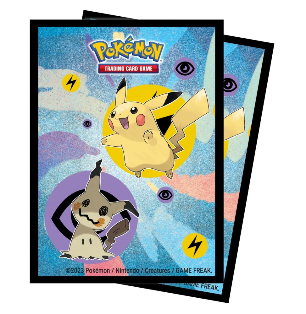 Protèges Cartes Ultra Pro Pokemon - Pikachu & Mimiqui (Lot de 65 Sleeves)