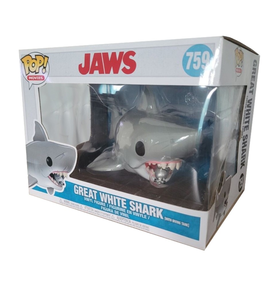 Funko Pop ! Jaws / Les Dents de la Mer - Great White Shark W/Diving Tank Oversized