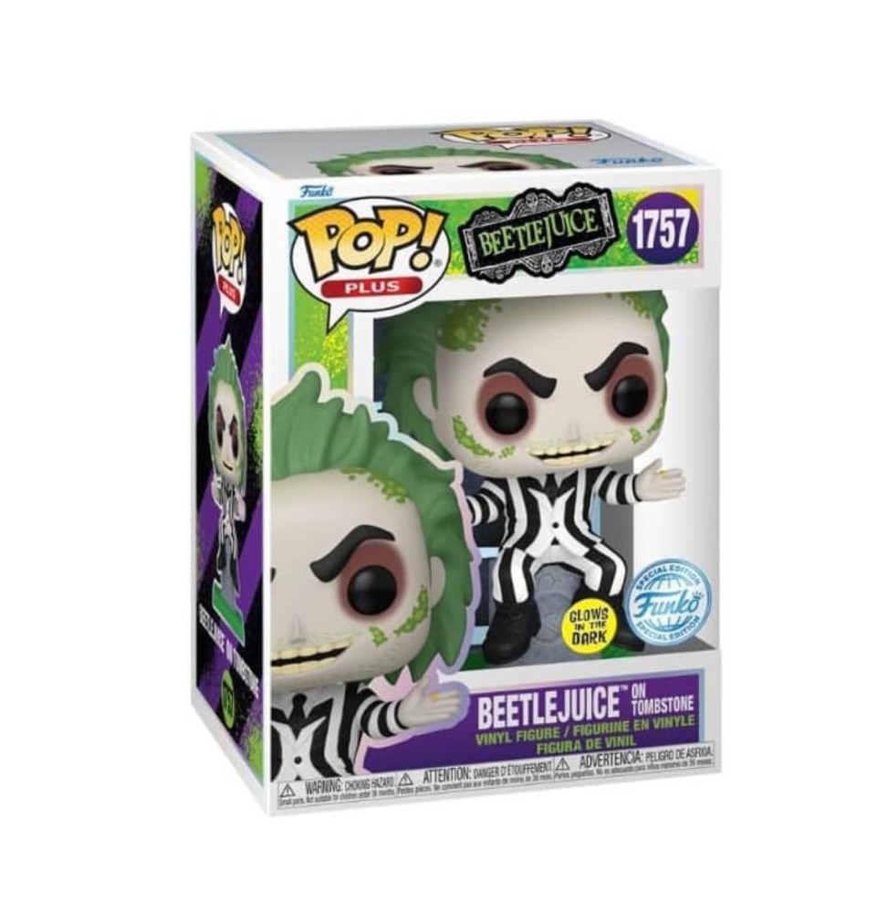 Funko Pop Plus ! Beetlejuice - Beetlejuice On Stone (Exclusive Glow in the Dark)