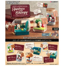 Re-Ment Peanuts - Terrarium Happiness With Snoopy - Boite de 6 PCS
