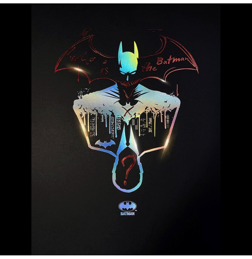 DC Artprint - Batman Who Is The Batman ? (Letterpress 30 x 40)